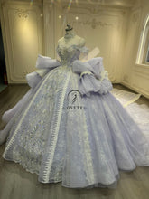 Ostty Lilac Quinceañera Dress with Off-Shoulder Sweetheart Bodice and Layered Skirt OST-QN039-25 (Wholesale)