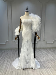 Ostty Minimalist Off-Shoulder Mermaid Dress OST-MN022-25 (Wholesale)