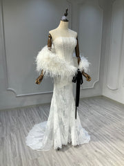 Ostty Minimalist Off-Shoulder Mermaid Dress OST-MN022-25 (Wholesale)