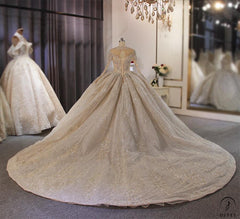 Long Sleeves Beading Wedding Dress OS3903 - $2,460.50
