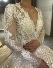 Long Sleeves Beading Wedding Dress OS3916 - $2,460.50