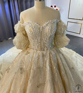 Luxury Embroidered Long Sleeve V Neck Wedding Dresses OS3948 - Wedding & Bridal Party Dresses $1,699.99