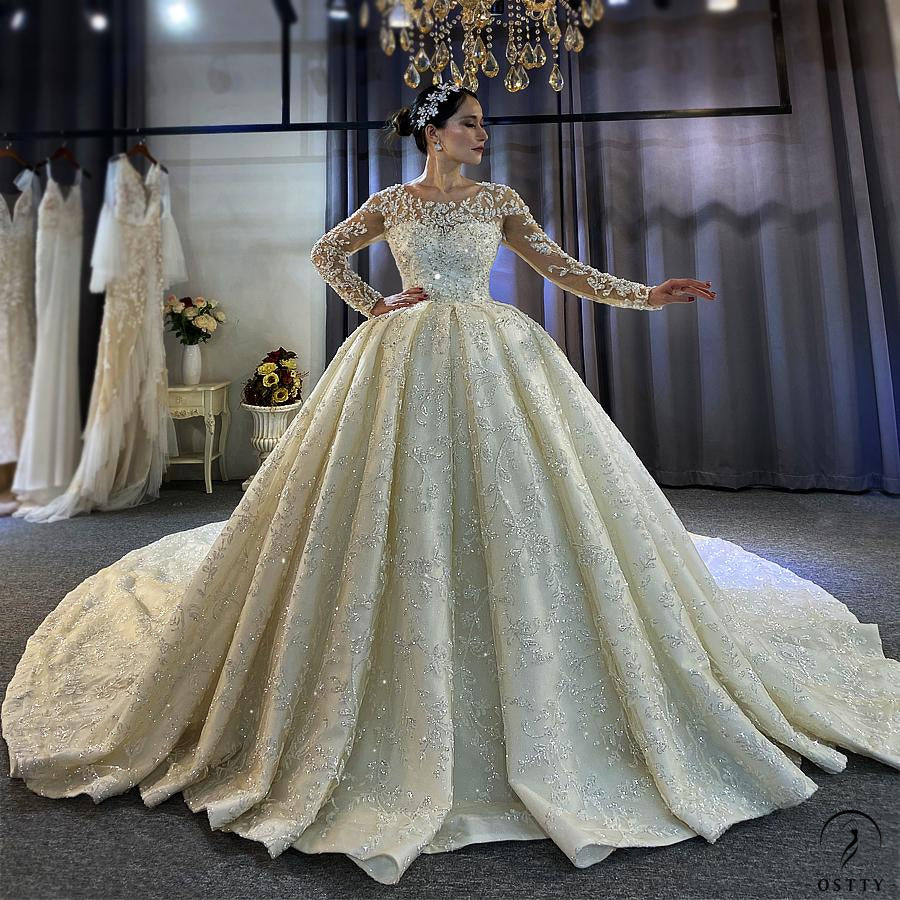 Copy of Luxury Embroidered Sleeveless Wedding Dresses OS3974 - Wedding & Bridal Party Dresses $1,699.99