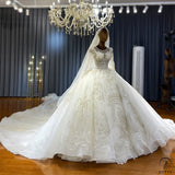 OS4489 Long Sleeves Round Neck Wedding Dress - $1,026