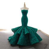 Red Bride Wedding Dress Fishtail Toast Dress Trailing Temperament Banquet Dress for Women - Green / Custom Service - $738.53
