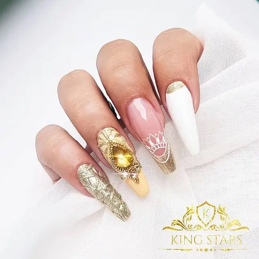 40 + prom night long nail elegant art design