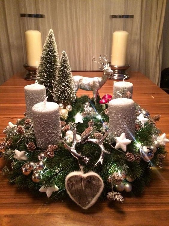 20+ Christmas Centerpiece Brown Candles
