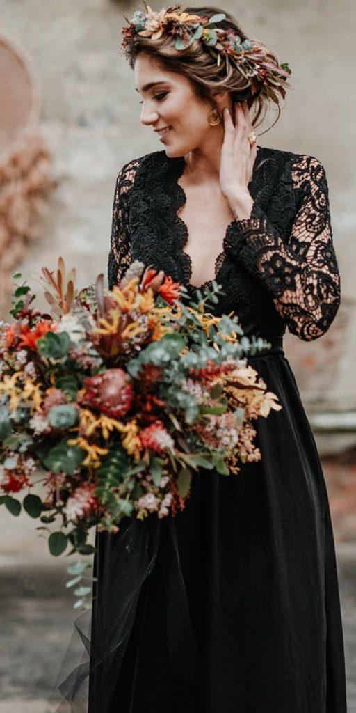 20+ Elegant Black Wedding Dresses