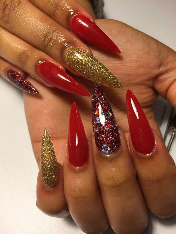 Classic Red Stiletto Nails; Stiletto nails; cute Stiletto nails; Stiletto coffin nails; easy Stiletto nails; Stiletto nails designs;