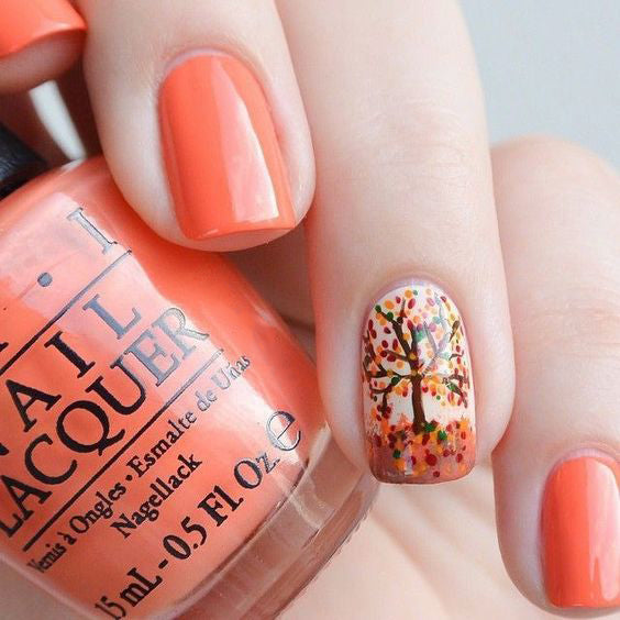 55+ Trendy Manicure Ideas In Fall Nail Colors；Orange Nails; Manicure; Fall Nails;Trendy nails; gel nails; nails shop