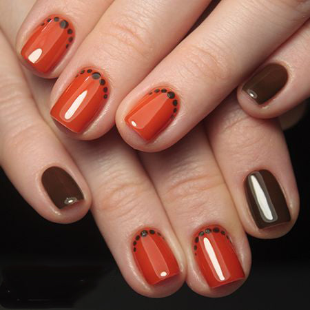 55+ Trendy Manicure Ideas In Fall Nail Colors；Orange Nails; Manicure; Fall Nails;Trendy nails; gel nails; nails shop