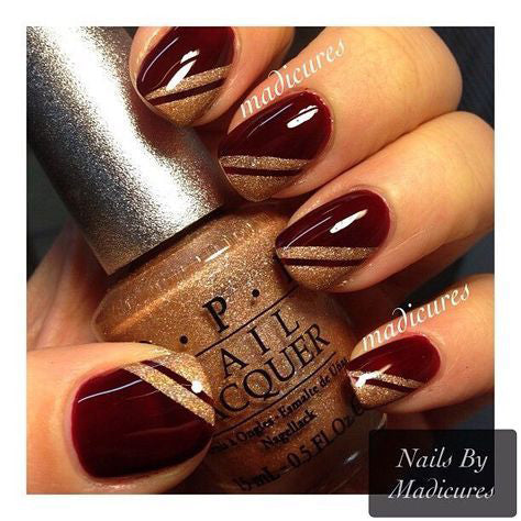 Manicure Geometric Nail Art Ideas ; design de unhas; Геометрия Дизайн ногтей; Дизайн ногтей; geometric nails; Burgundy nails; manicure; nail shop; nail salon;