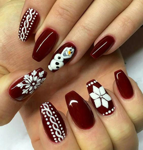 50+ Christmas Red Stiletto Nail Art Ideas; Christmas nail art design; Christmas nail art design stiletto; simple Christmas nail art design.Stiletto Nail Art;Red Stiletto Nail Art; Red Nail Art;