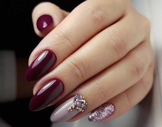 55+ Trendy Manicure Ideas In Fall Nail Colors；Purple Nails; Manicure; Fall Nails;Trendy nails; gel nails; nails shop