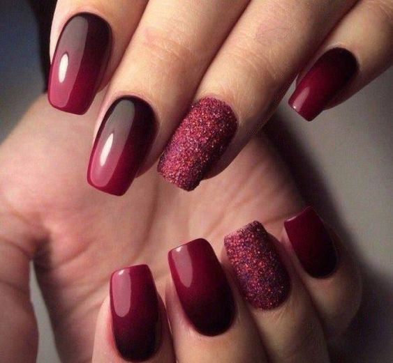 55+ Trendy Manicure Ideas In Fall Nail Colors；Purple Nails; Manicure; Fall Nails;Trendy nails; gel nails; nails shop