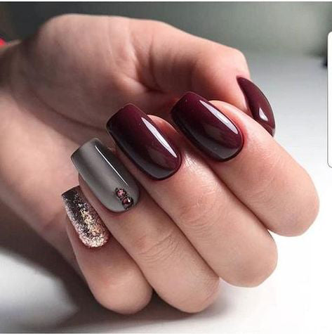 55+ Trendy Manicure Ideas In Fall Nail Colors；Purple Nails; Manicure; Fall Nails;Trendy nails; gel nails; nails shop