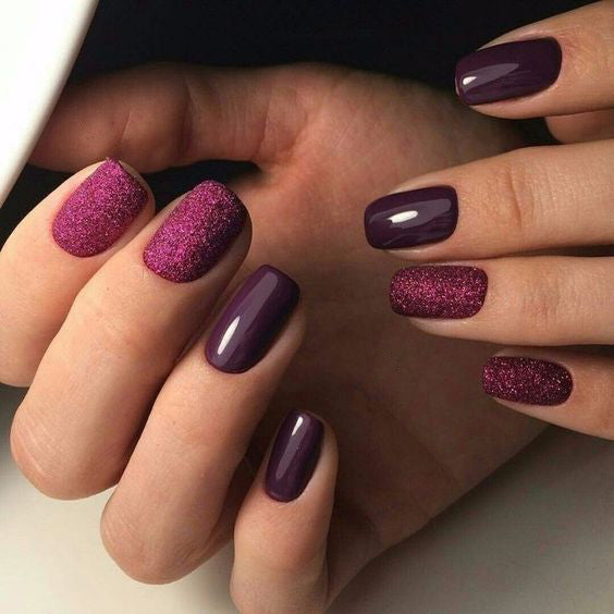 55+ Trendy Manicure Ideas In Fall Nail Colors；Purple Nails; Manicure; Fall Nails;Trendy nails; gel nails; nails shop