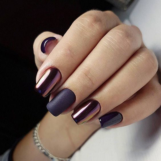 55+ Trendy Manicure Ideas In Fall Nail Colors；Purple Nails; Manicure; Fall Nails;Trendy nails; gel nails; nails shop