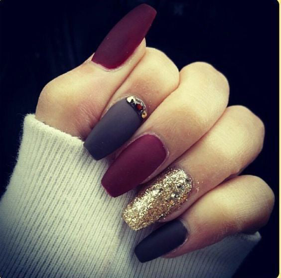 55+ Trendy Manicure Ideas In Fall Nail Colors；Purple Nails; Manicure; Fall Nails;Trendy nails; gel nails; nails shop