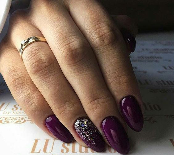 55+ Trendy Manicure Ideas In Fall Nail Colors；Purple Nails; Manicure; Fall Nails;Trendy nails; gel nails; nails shop