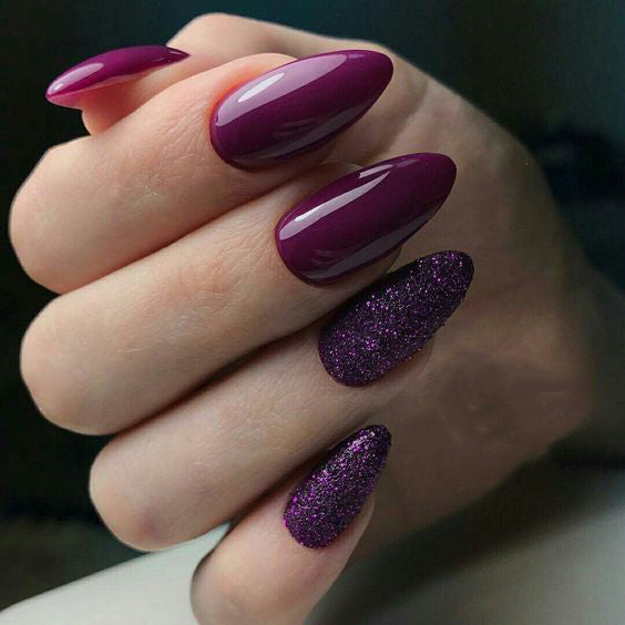 55+ Trendy Manicure Ideas In Fall Nail Colors；Purple Nails; Manicure; Fall Nails;Trendy nails; gel nails; nails shop