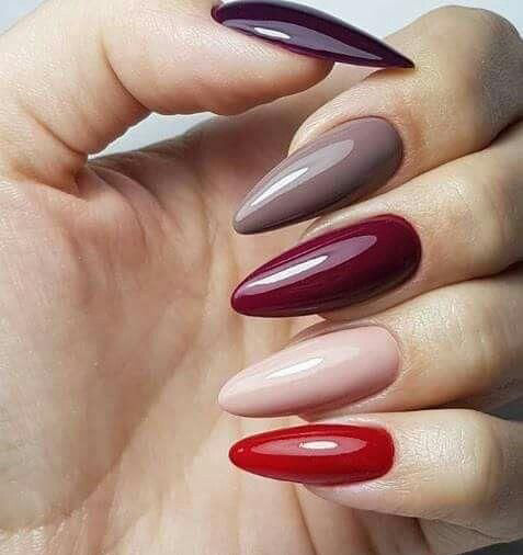 36+ Pretty Trending Fall Nails; coffin nails; Fall gel nail; short Purple nails; Purple cute nails; Purple matte nails; Purple glitter nails.