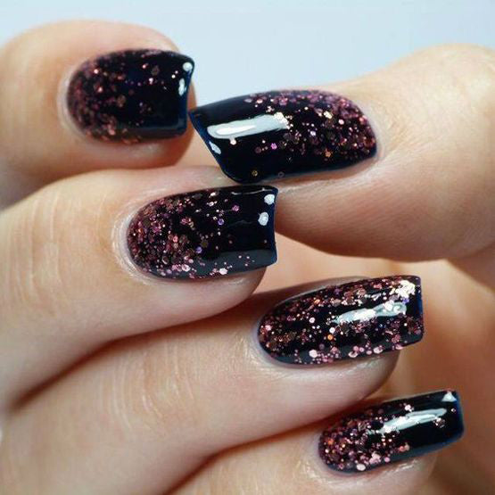 36+ Pretty Trending Fall Nails; coffin nails; Fall gel nail; short Purple nails; Purple cute nails; Purple matte nails; Purple glitter nails.