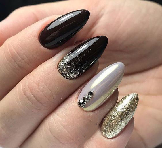 36+ Pretty Trending Fall Nails; coffin nails; Fall gel nail; short Purple nails; Purple cute nails; Purple matte nails; Purple glitter nails.