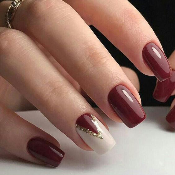 36+ Pretty Trending Fall Nails; coffin nails; Fall gel nail; short Purple nails; Purple cute nails; Purple matte nails; Purple glitter nails.