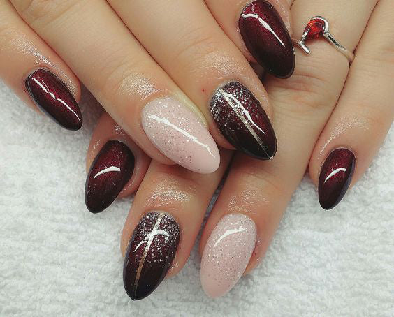 36+ Pretty Trending Fall Nails; coffin nails; Fall gel nail; short Purple nails; Purple cute nails; Purple matte nails; Purple glitter nails.