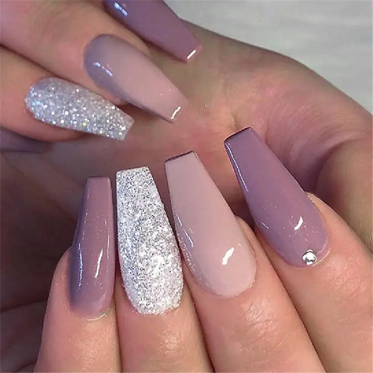 Ombre Design For Coffin Nails