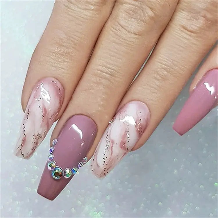 Ombre Design For Coffin Nails