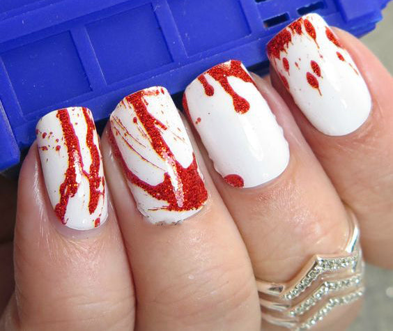 50+ Creepy Halloween Bloody Nails Designs; Creepy Halloween nails; cute Halloween nails; Halloween nails acrylic; stiletto nails; Halloween coffin nails; easy Halloween nails; Halloween Bloody Nails