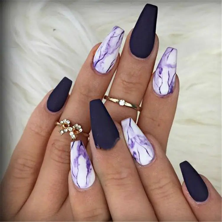 Ombre Design For Coffin Nails