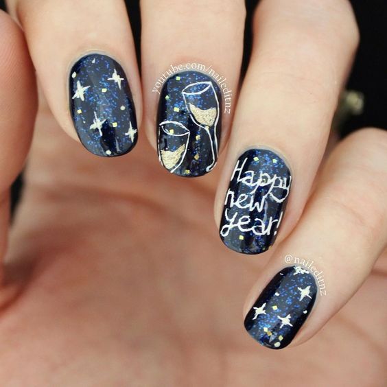 Bright Colors For New Year Nails 2019; New Year nails; cute New Year nails; New Year coffin nails; easy New Year nails; New Year nails designs;