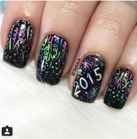 Bright Colors For New Year Nails 2019; New Year nails; cute New Year nails; New Year coffin nails; easy New Year nails; New Year nails designs;