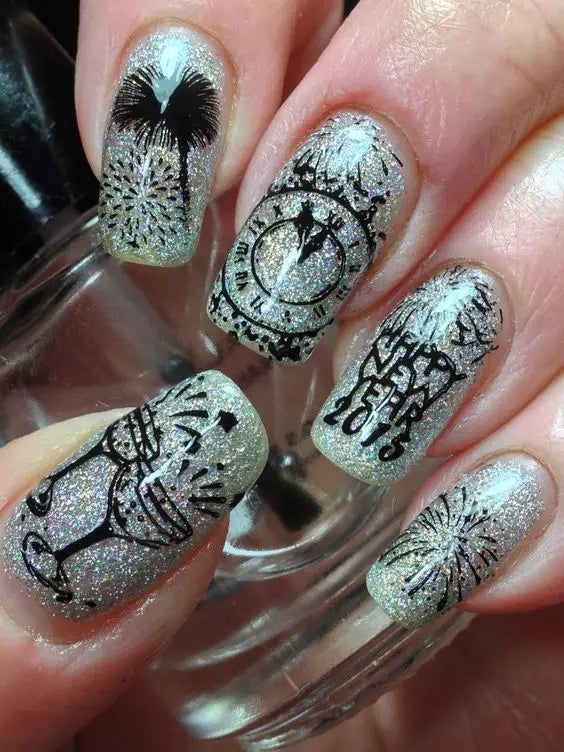 Bright Colors For New Year Nails 2019; New Year nails; cute New Year nails; New Year coffin nails; easy New Year nails; New Year nails designs;