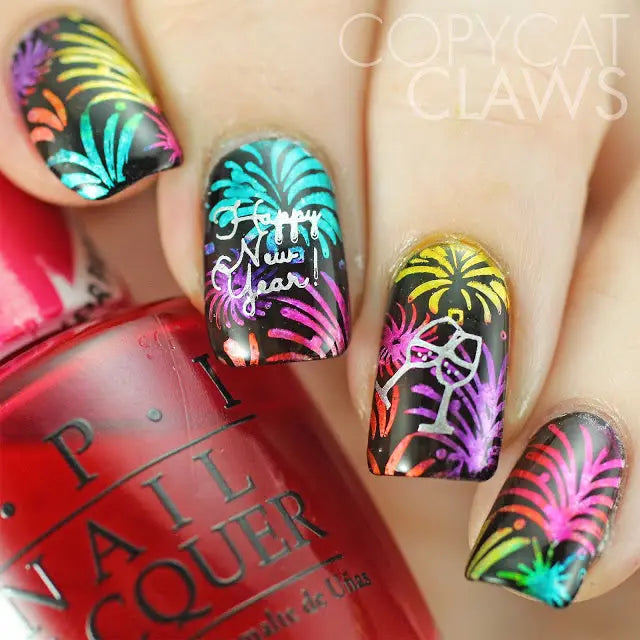 Bright Colors For New Year Nails 2019; New Year nails; cute New Year nails; New Year coffin nails; easy New Year nails; New Year nails designs;