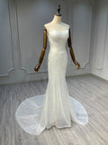 Ostty Strapless Sequin Mermaid Wedding Dress with Train OST-SQ003-25 (Wholesale)