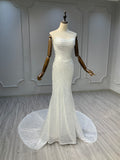 Ostty Strapless Sequin Mermaid Wedding Dress with Train OST-SQ003-25 (Wholesale)
