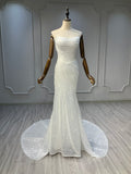 Ostty Strapless Sequin Mermaid Wedding Dress with Train OST-SQ003-25 (Wholesale)
