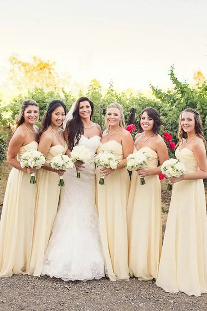 10 + Yellow Bridesmaid Dresses For Bright Wedding