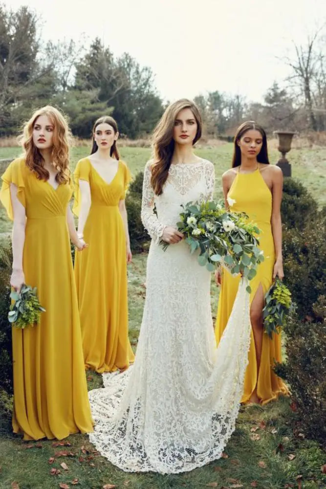 10 + Yellow Bridesmaid Dresses For Bright Wedding