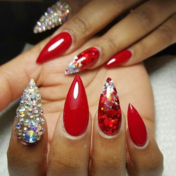 Classic Red Stiletto Nails; Stiletto nails; cute Stiletto nails; Stiletto coffin nails; easy Stiletto nails; Stiletto nails designs;