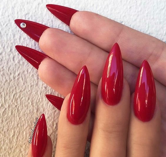 Classic Red Stiletto Nails; Stiletto nails; cute Stiletto nails; Stiletto coffin nails; easy Stiletto nails; Stiletto nails designs;