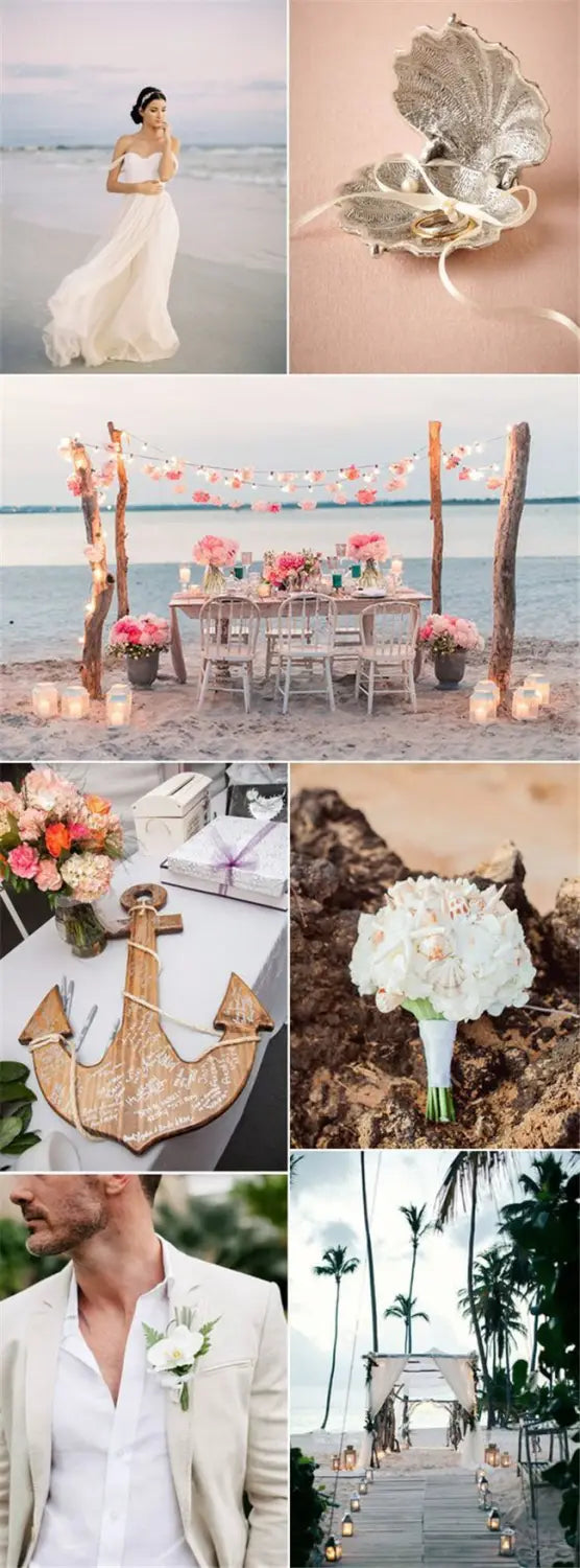 Beach Wedding Inspiration and Ideas for Styling, Decor the Dress and More