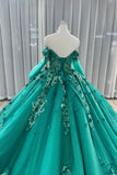 Green Cape Long Sleeves Quinceanera Dress OS747 - Bridal Party Dresses $899.99