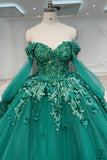 Green Cape Long Sleeves Quinceanera Dress OS747 - Bridal Party Dresses $899.99