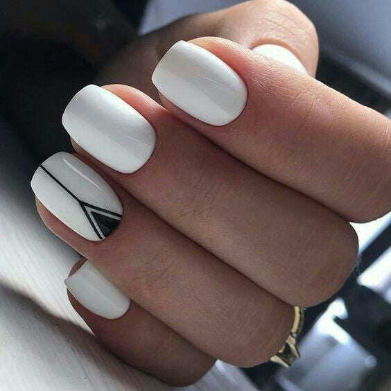 Manicure Geometric Nail Art Ideas ; design de unhas; Геометрия Дизайн ногтей; Дизайн ногтей; geometric nails; Grey nails; manicure; nail shop; nail salon;