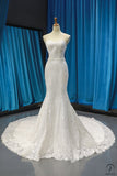 Korean Style Tight Waist Fishtail Luxury Wedding Dress Bridal French Wedding Wedding Veil Super Fairy Small Tail Dress - 白色 - $599.99